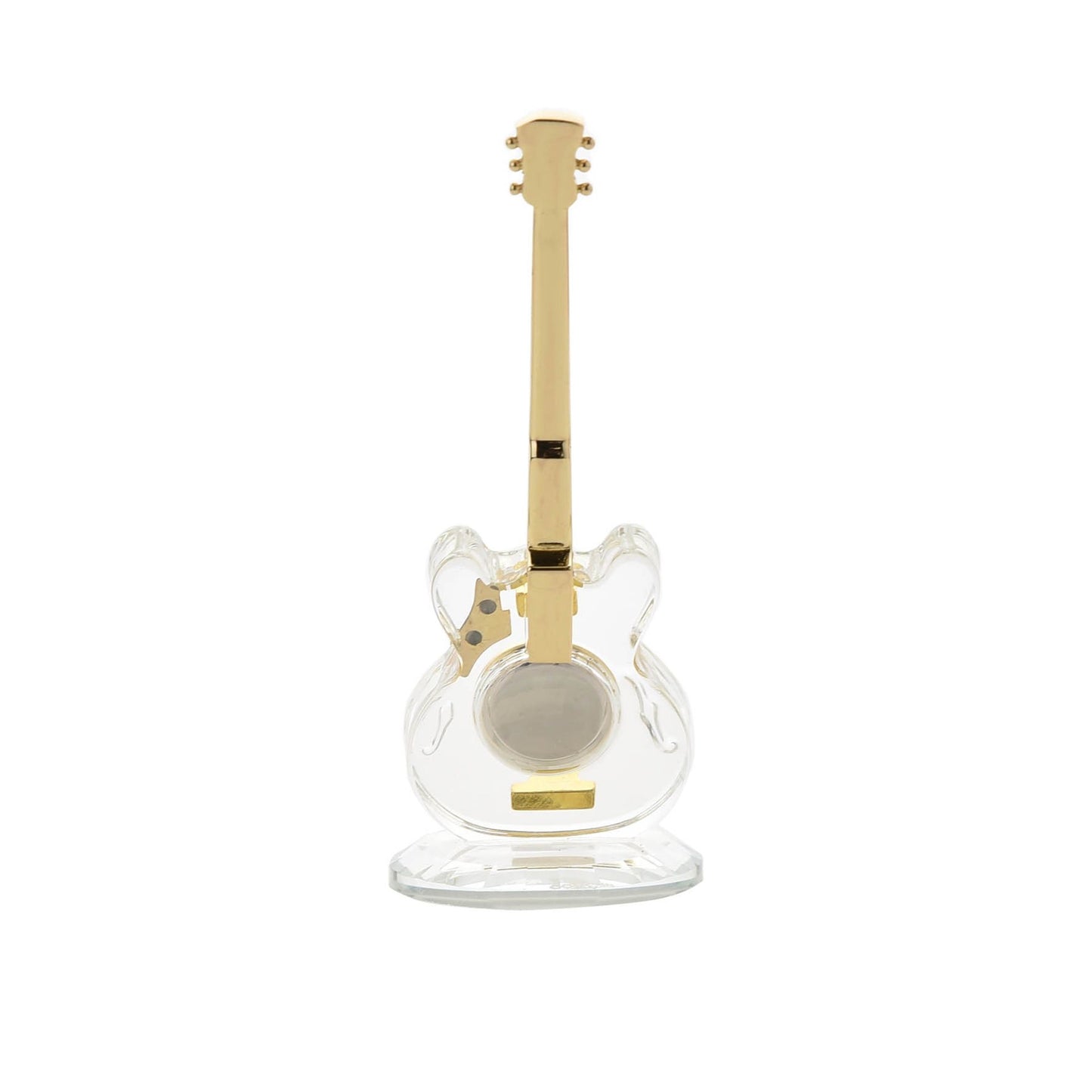 William Widdop Metal Miniature Clock - Glass Guitar