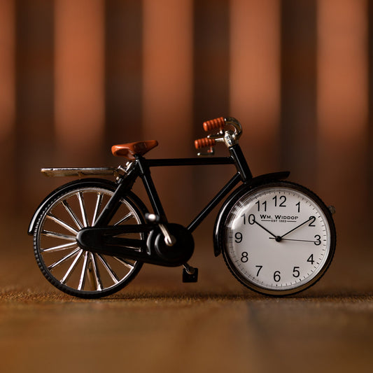 William Widdop Metal Miniature Pedal Bike Clock