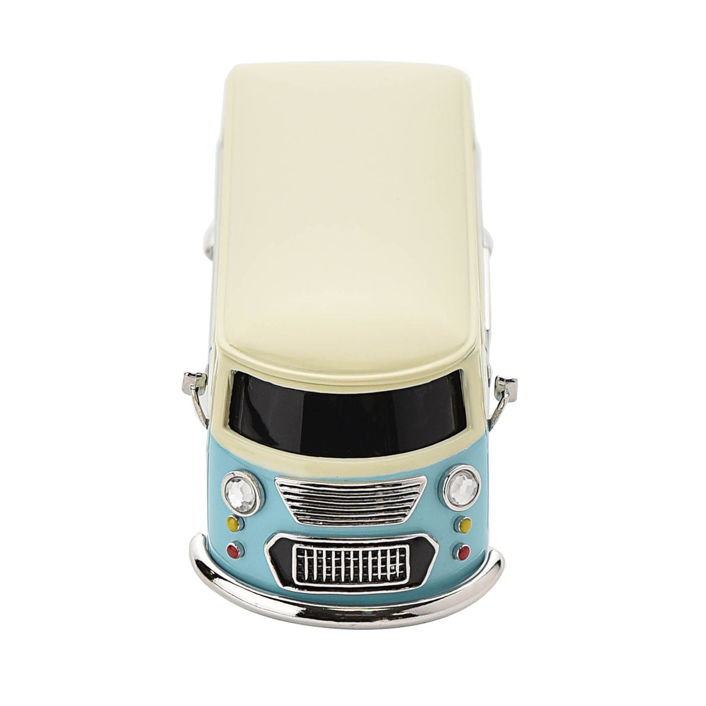 William Widdop Metal Miniature Clock - Blue Camper Van