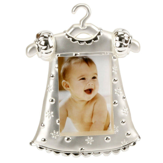 Baby Girl Dress Silver Plated Photo Frame 3x2"