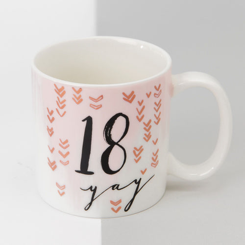 18th Birthday Mug by Luxe Ceramic