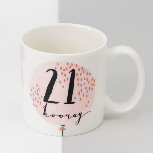 21st Birthday Mug by Luxe Ceramic