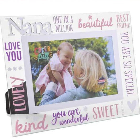 Nana 3D Word Glass & Mirror Photo Frame