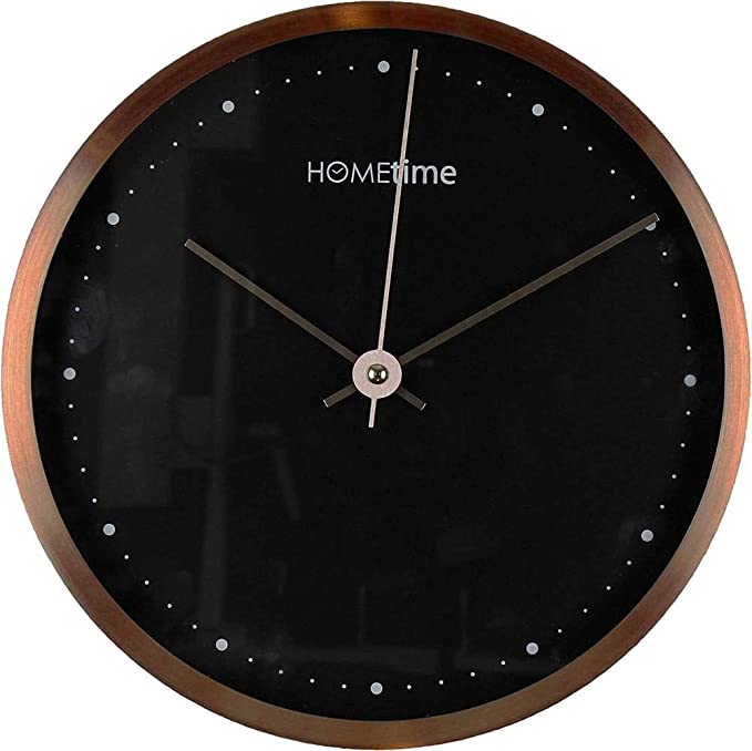 Hometime Aluminium Wall Clock - Copper Russet Finish