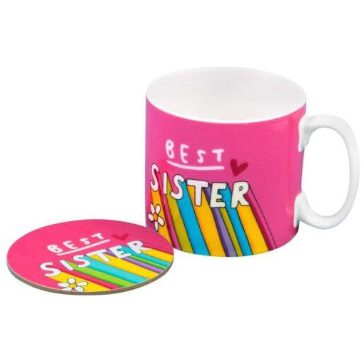 The Happy News Mug & Coaster Set - Best Sister Gift Set