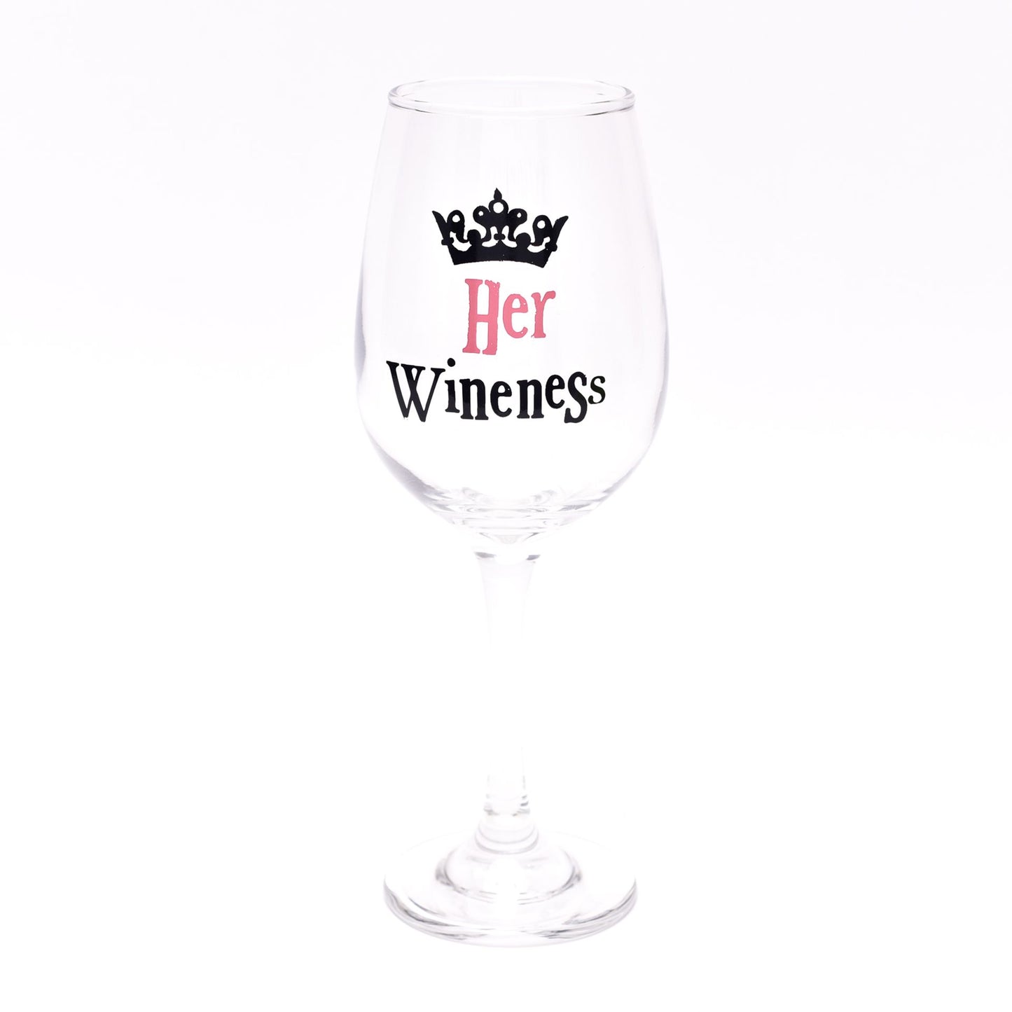 His and Hers Glasses | Set of Two | "Her Wineness" & "His Beerness"