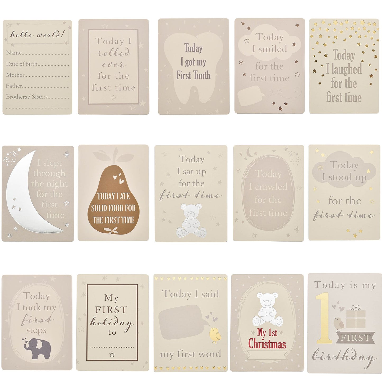 Baby's Milestone Cards (30)