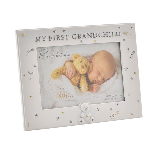 Bambino Baby Photo Frame | My First Grandchild | Teddy Bear Icon | 6 x 4 inch