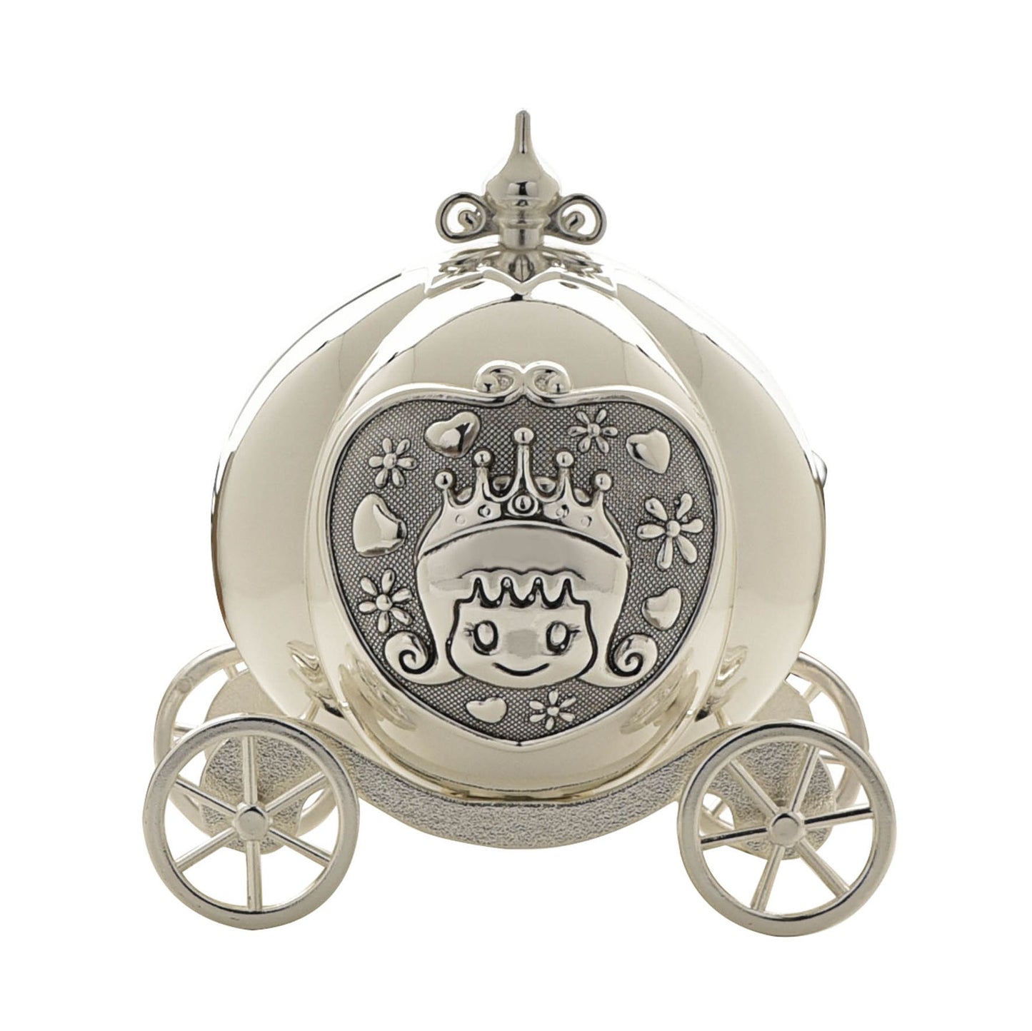 Silver Plated Cinderella Pumpkin Coach Money Box