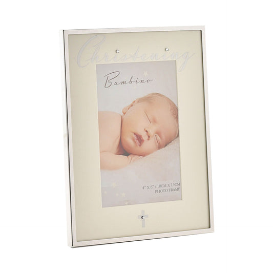 Bambino Silverplated Photo Frame - Christening 4" x 6"