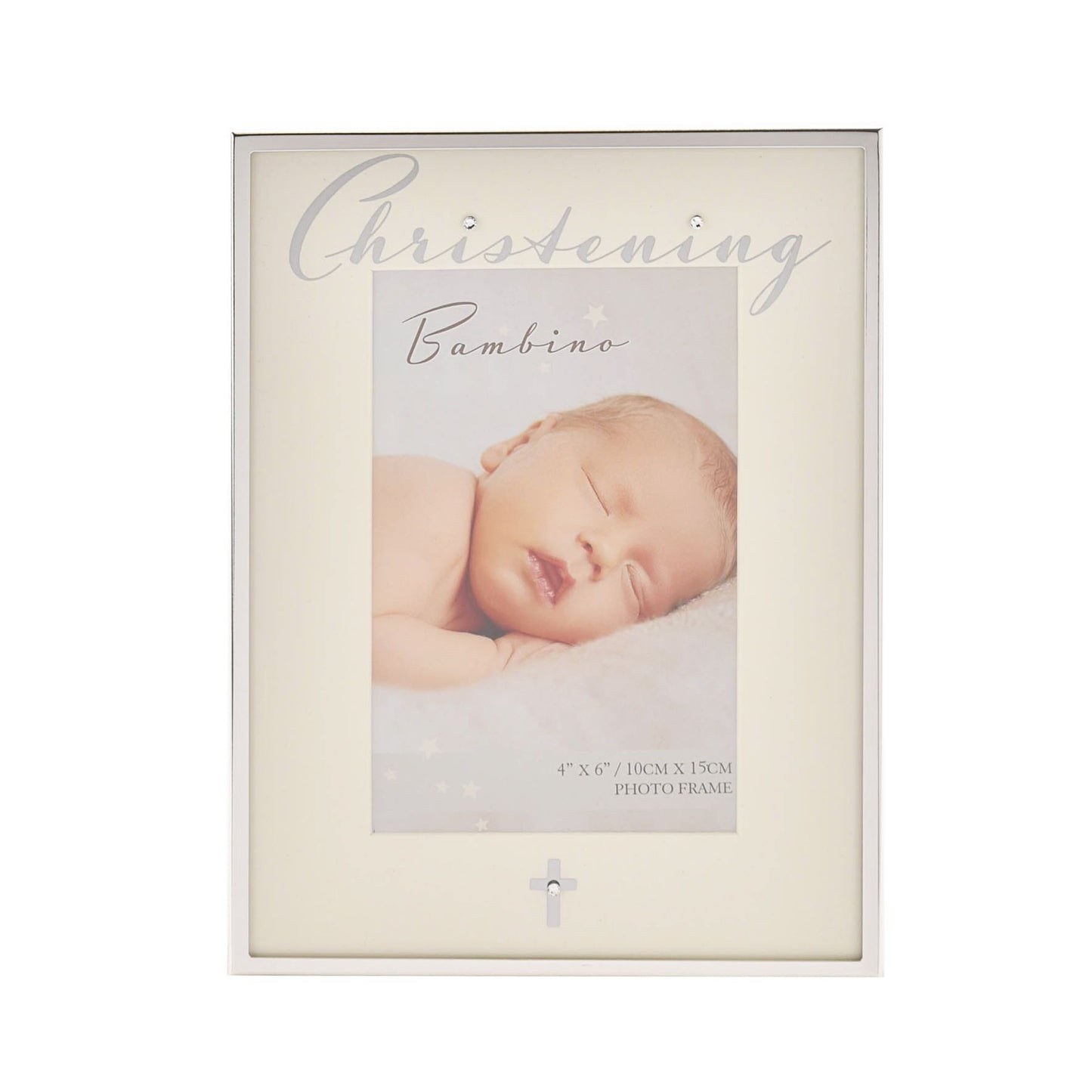 Bambino Silverplated Photo Frame - Christening 4" x 6"