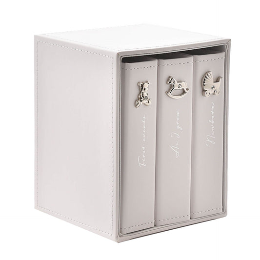 Bambino Baby White Photo Albums | Set of 3 | 72 6x4 Inch Photos