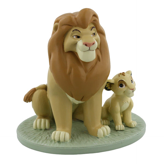 Disney The Lion King Mufasa & Simba Figurine - 11x10.5x9cm - My Daddy Is King "Inscription"