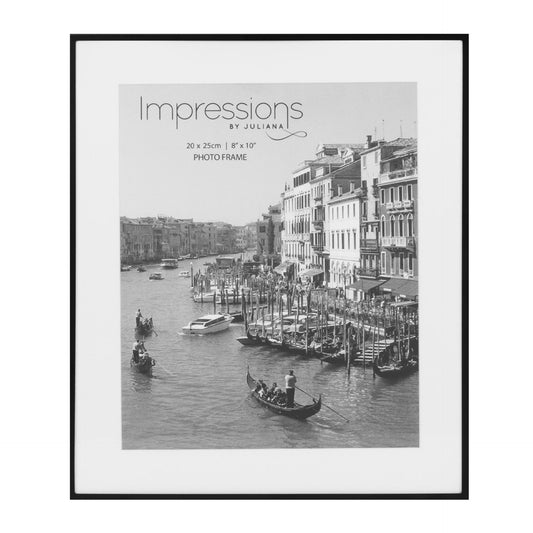 Matt Black Photo Frames | Internal Crisp White Mount | 8x10 inch