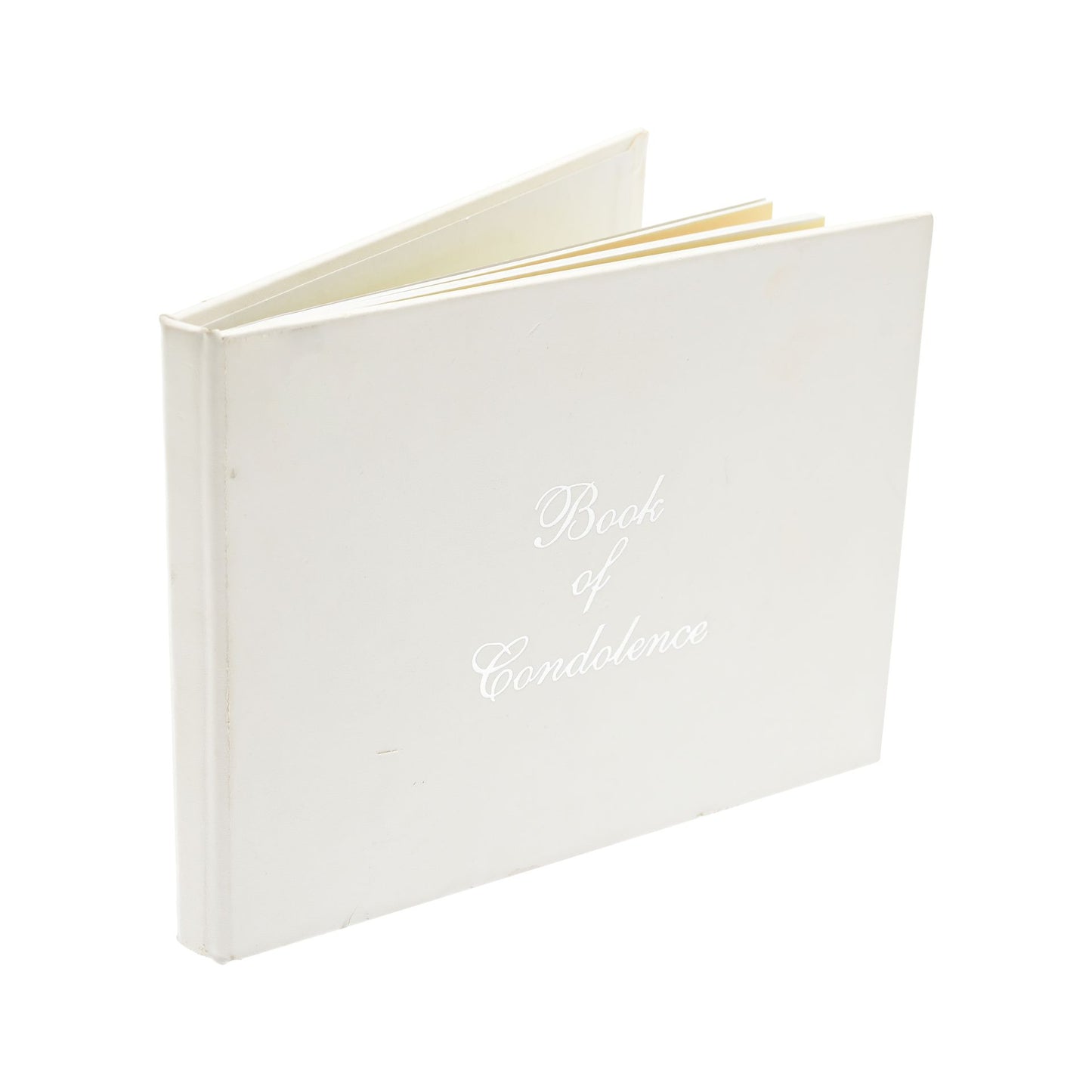 Juliana Cream Leathertte Book of Condolence/Memory Book