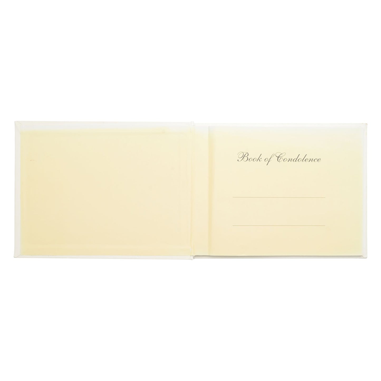 Juliana Cream Leathertte Book of Condolence/Memory Book