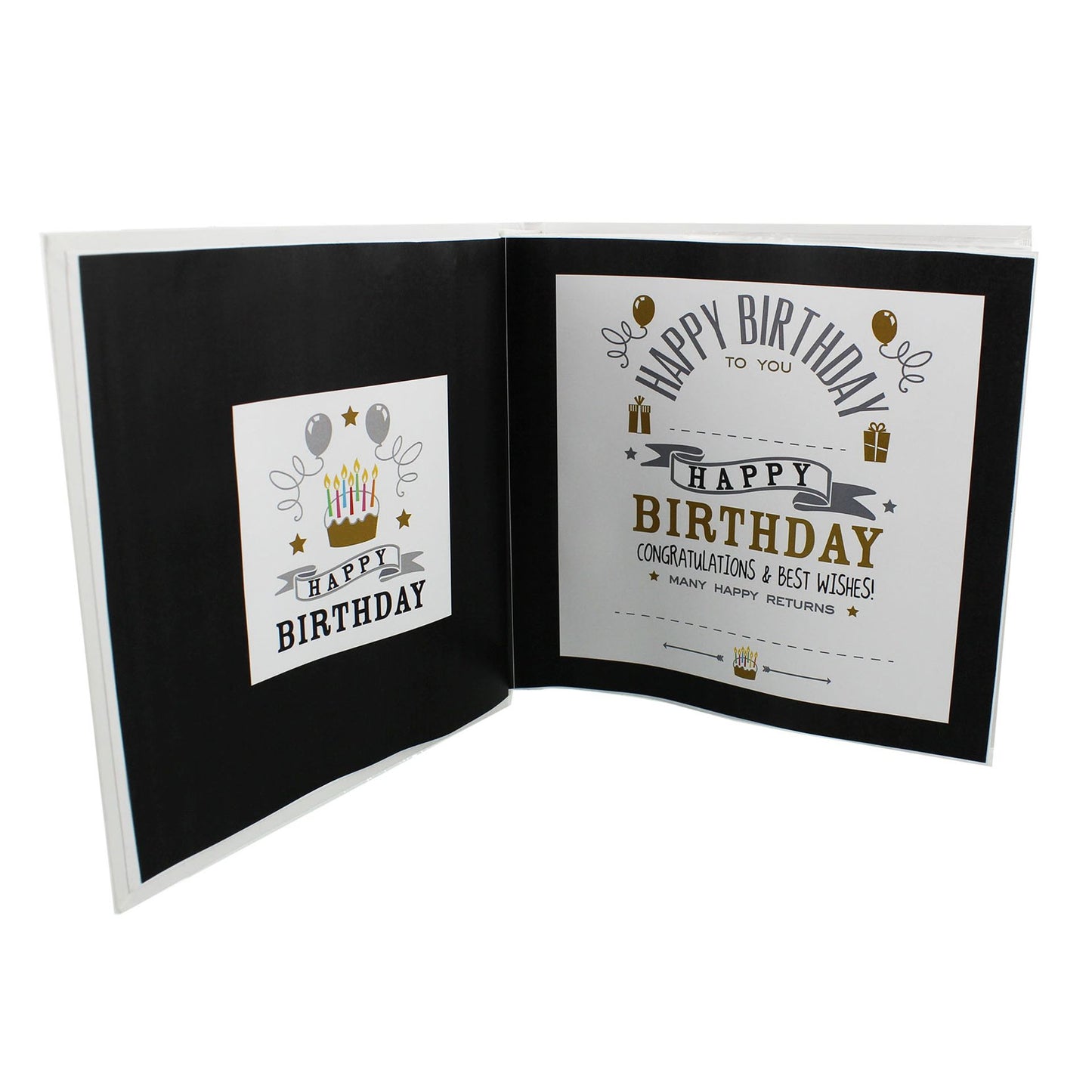 Signography 70th Birthday 4"x6" Photo Album Black and Gold Design