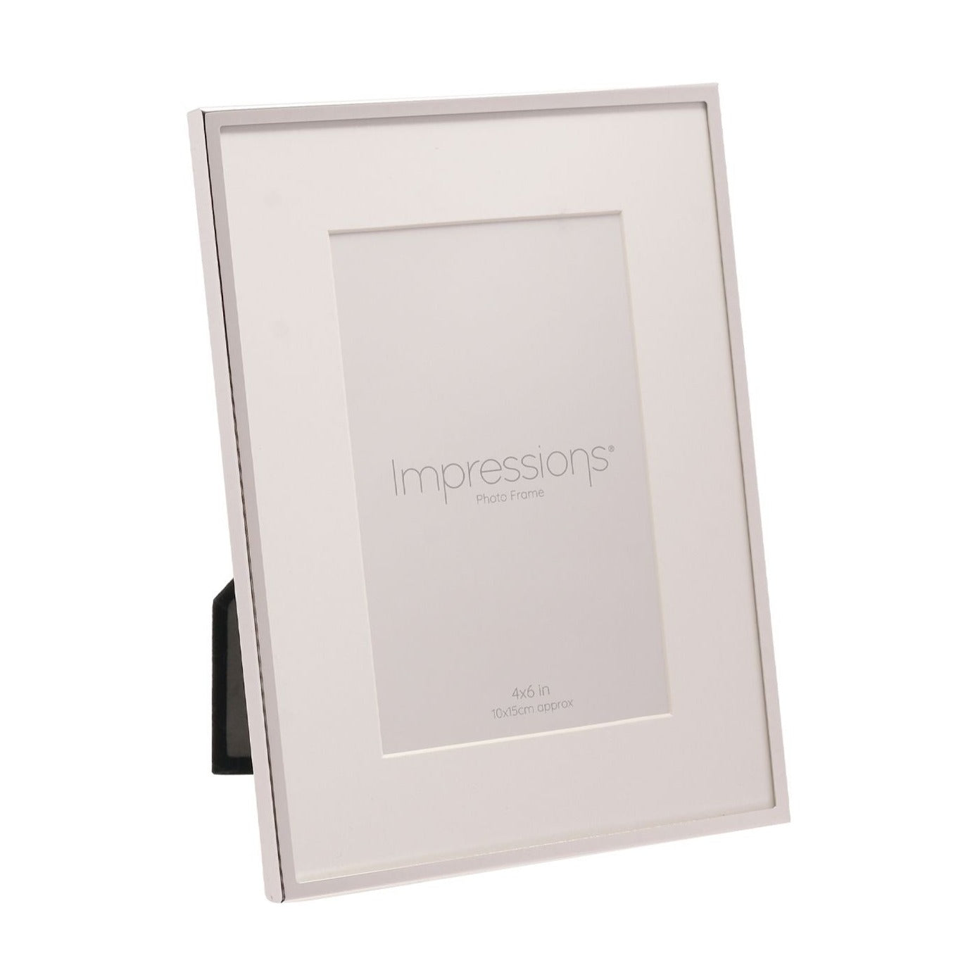 Impressions Silver Plated White Mount Photo Frame 6x4