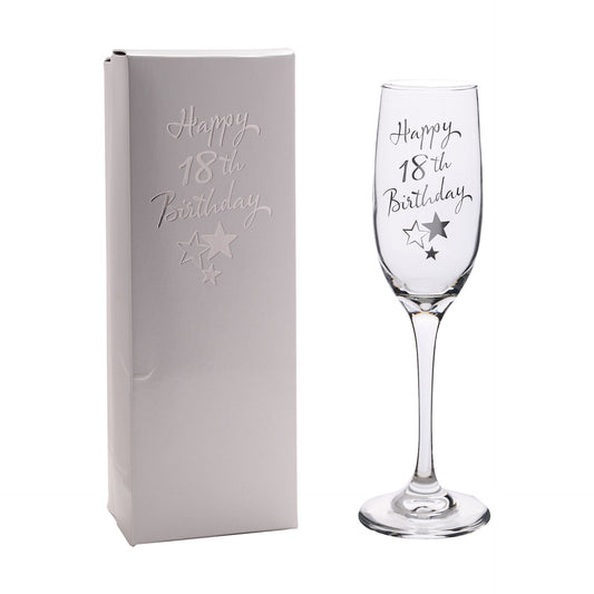 Happy 18th Birthday Champagne Flute with Gift Box