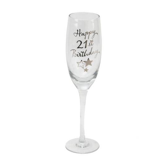 Happy 21st Birthday Champagne Flute with Gift Box