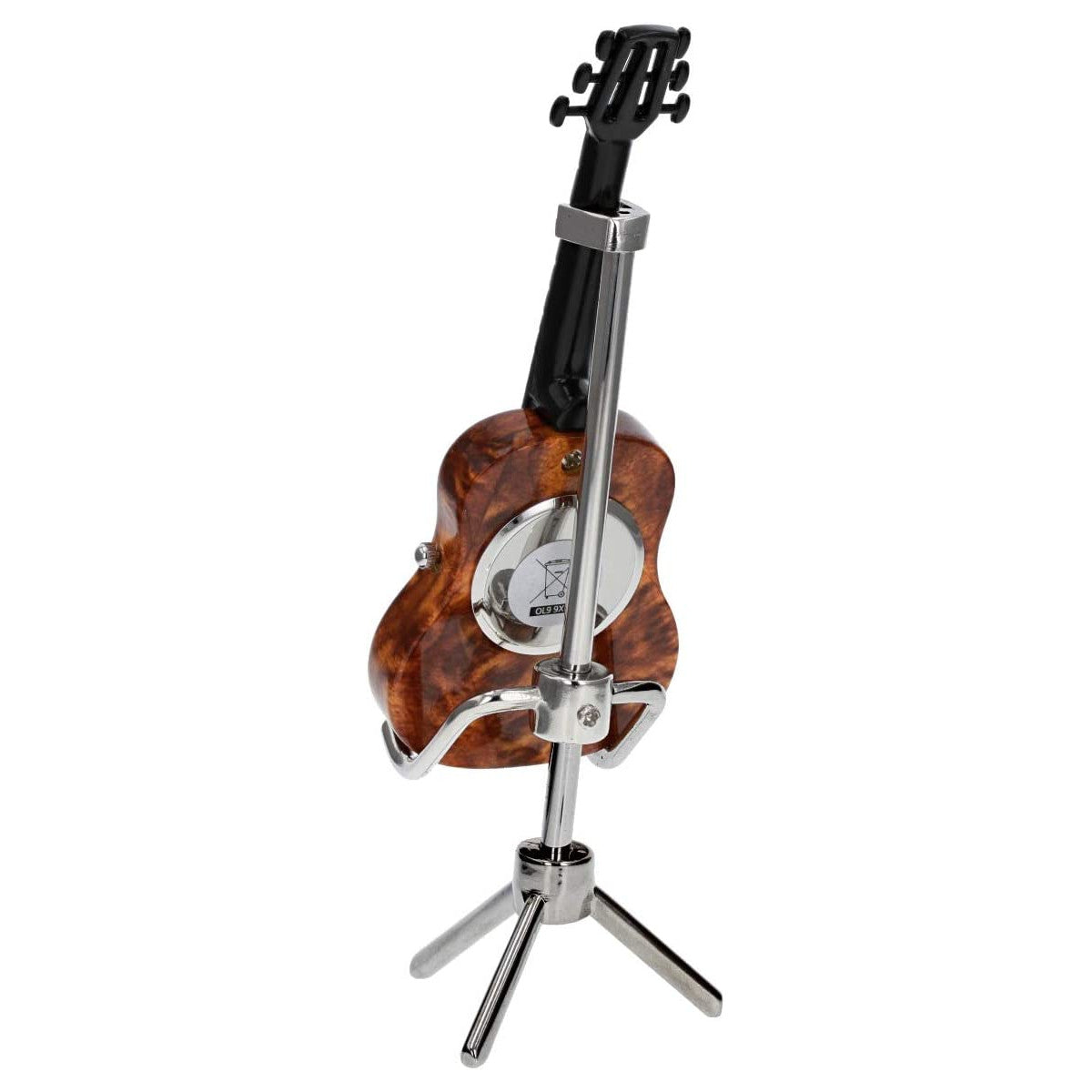 William Widdop Metal Miniature Clock - Brown Guitar