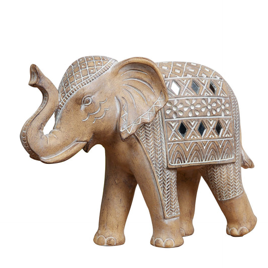 Hestia Embossed Sandstone Effect Elephant Figurine