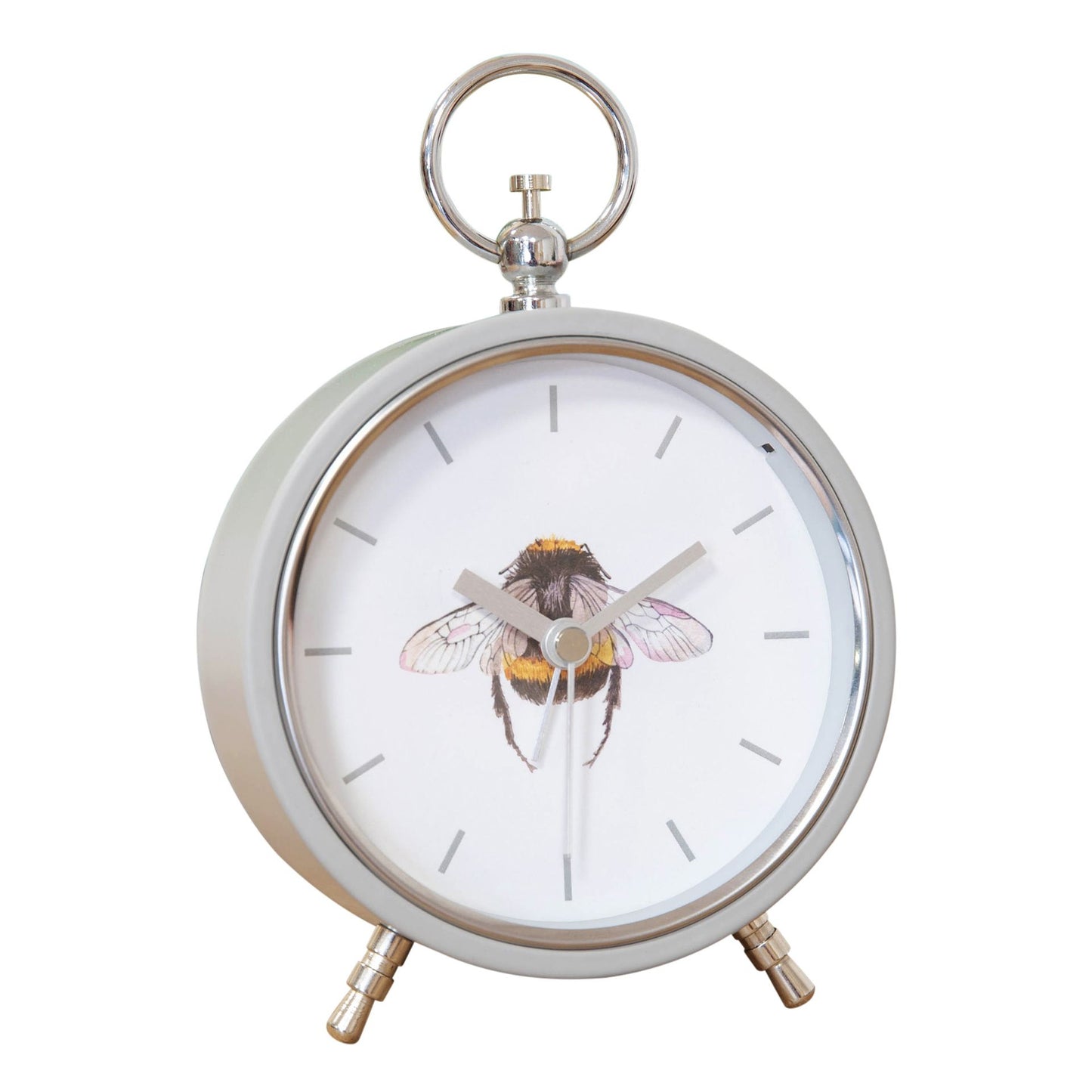 Hestia Home Bumblebee Grey Metal Alarm Clock Collection