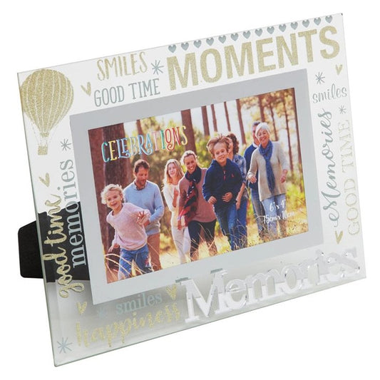 Memories 3D Word Glass & Mirror Photo Frame