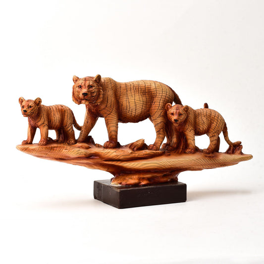Naturecraft Family of Tigers Wood Effect Resin Figurine