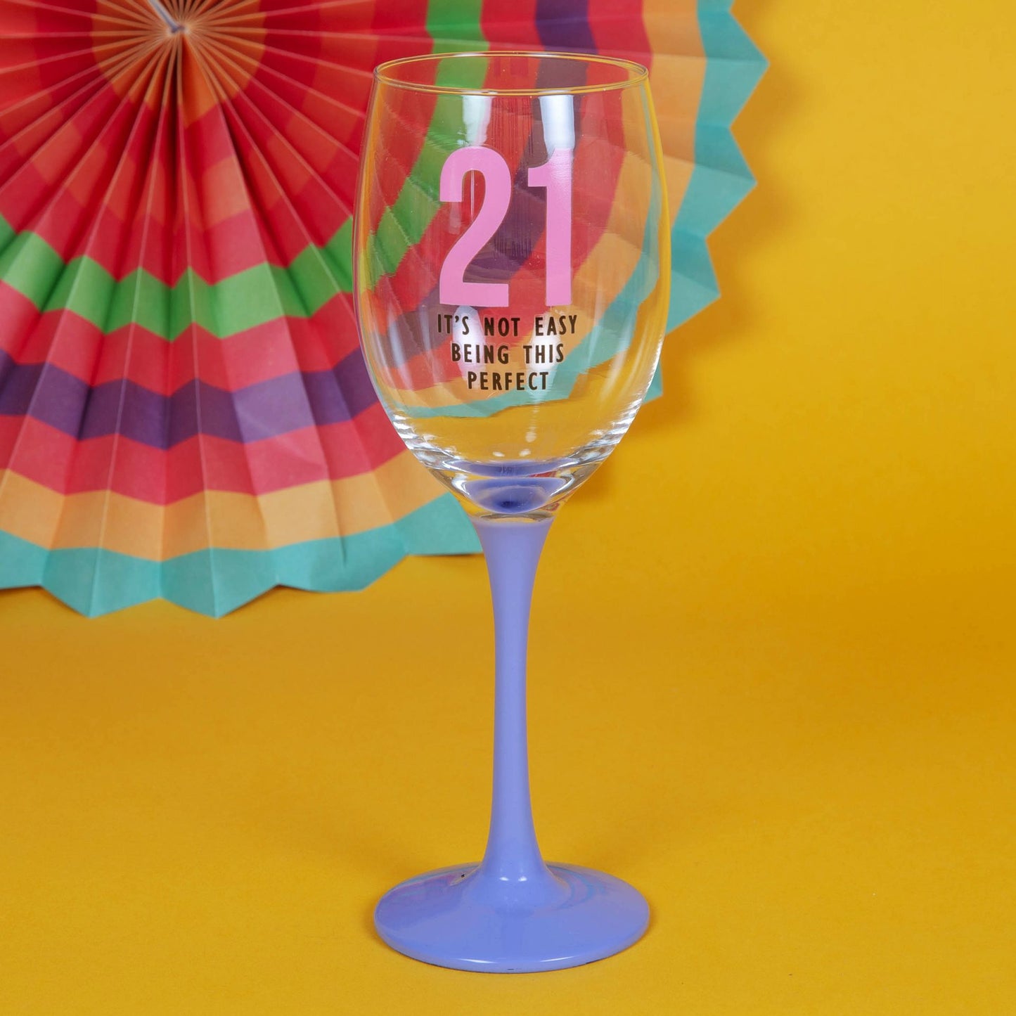 21st Birthday Wine Glass