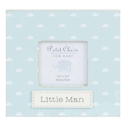 Petit Cheri 3.5" Square Photo Frame - Little Man