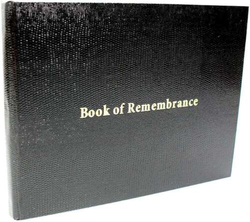 Memory Funeral Book / Book Of Condolence or Remembrance - Black