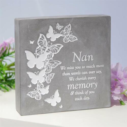 Graveside Plaque - Concrete - 16 x 16 x 4 cm - Grey - Nan