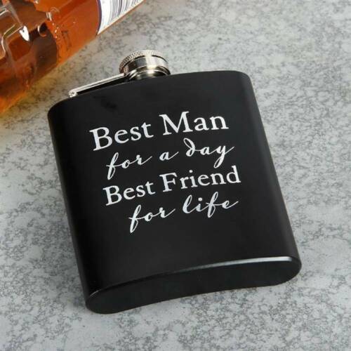 Best Man Gift Hip Flask Wedding Favour Best Friend - 6oz