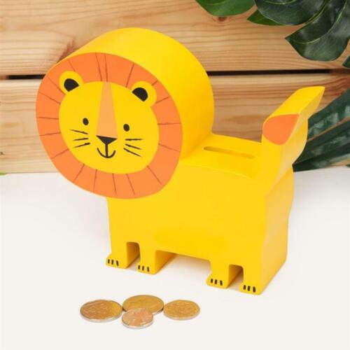 Jungle Baby London the Lion Wooden Money Box