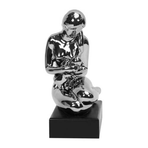 Mother and Child Figurine | 13cm Tall | Silver Finish Ceramic | 1KG | Gift Box
