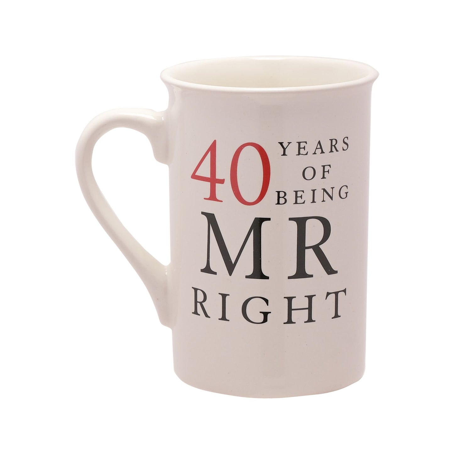 40th Wedding Anniversary Mugs - "Mr Right & Mrs Always Right"