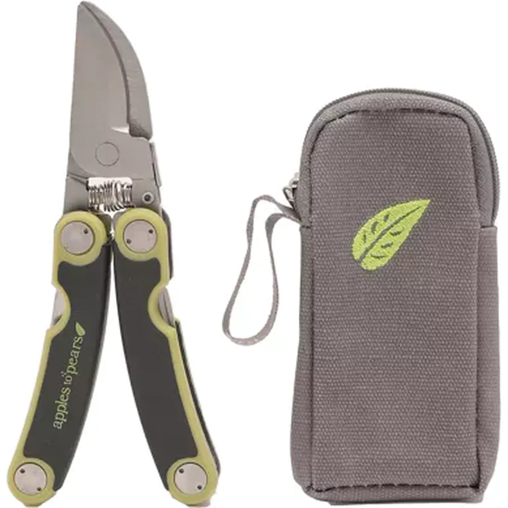 Apples to Pears Folding Garden Secateurs - Green