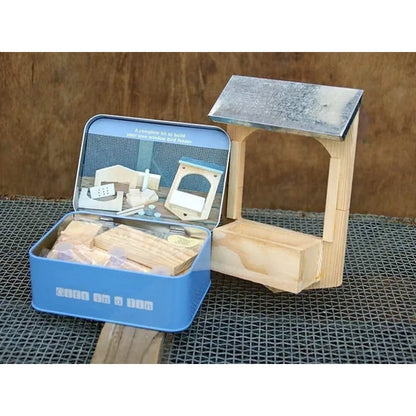 APPLES TO PEARS® Bird Feeder Gift in a Tin – Wooden Build Your Own Garden Bird Feeder Kit