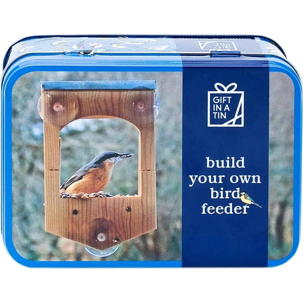 APPLES TO PEARS® Bird Feeder Gift in a Tin – Wooden Build Your Own Garden Bird Feeder Kit