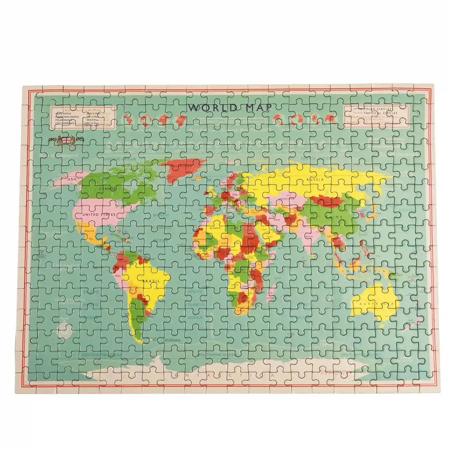 Rex London Map of World Jigsaw - 300 Pieces