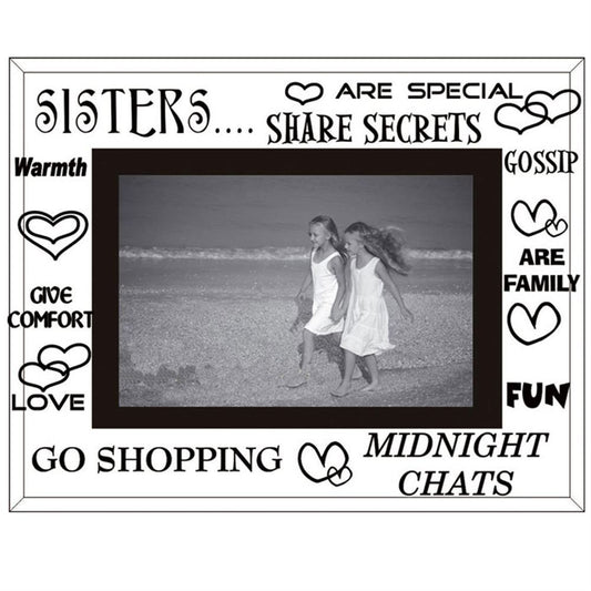 Sixtrees Sisters Glass 6x4 Photo Frame