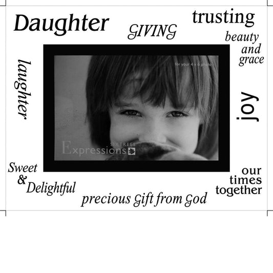 Sixtrees Daughter Glass 6x4 Photo Frame