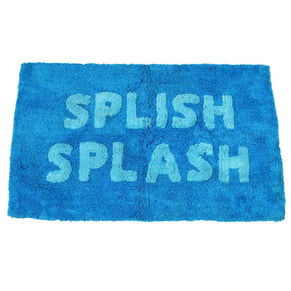 Rex London Splish Splash Bath Mat - Tufted Cotton - Blue