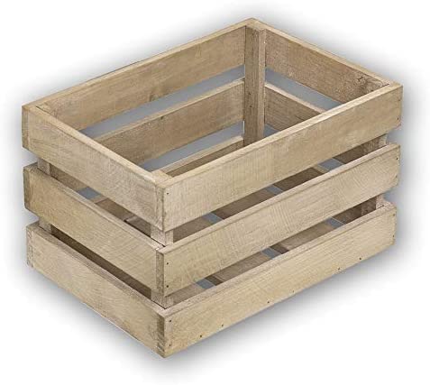 ZEP Decorative Wooden Crate Storage Box - 35x25x25cm