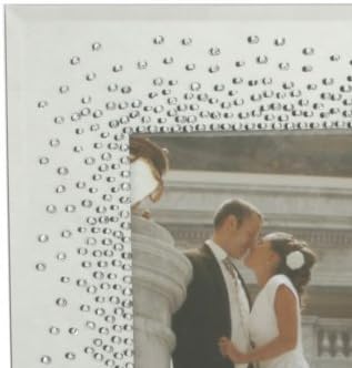 Two people embracing with decorative border elements