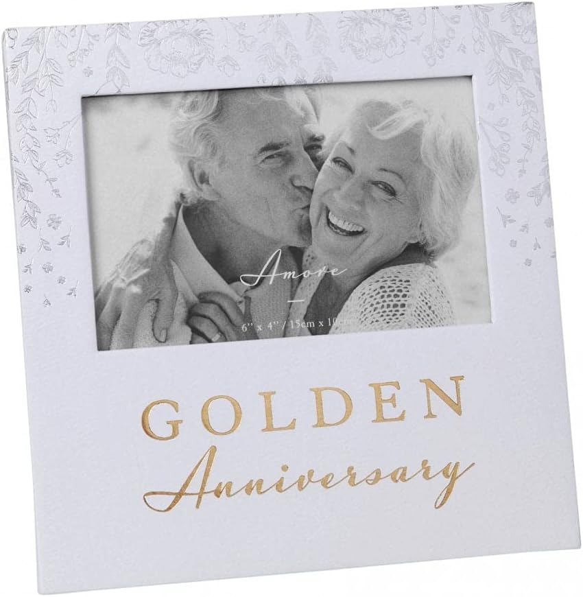 Golden Anniversary 6" x 4" Photo Frame