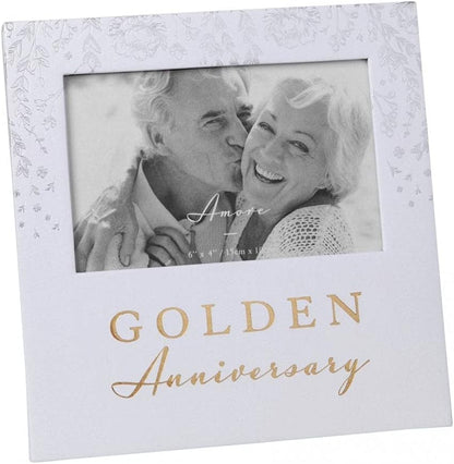 Golden Anniversary 6" x 4" Photo Frame