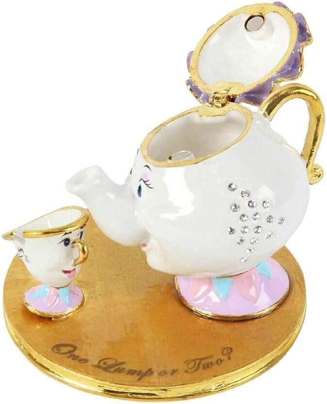 Mrs Potts and Chip Trinket Box with open lid
