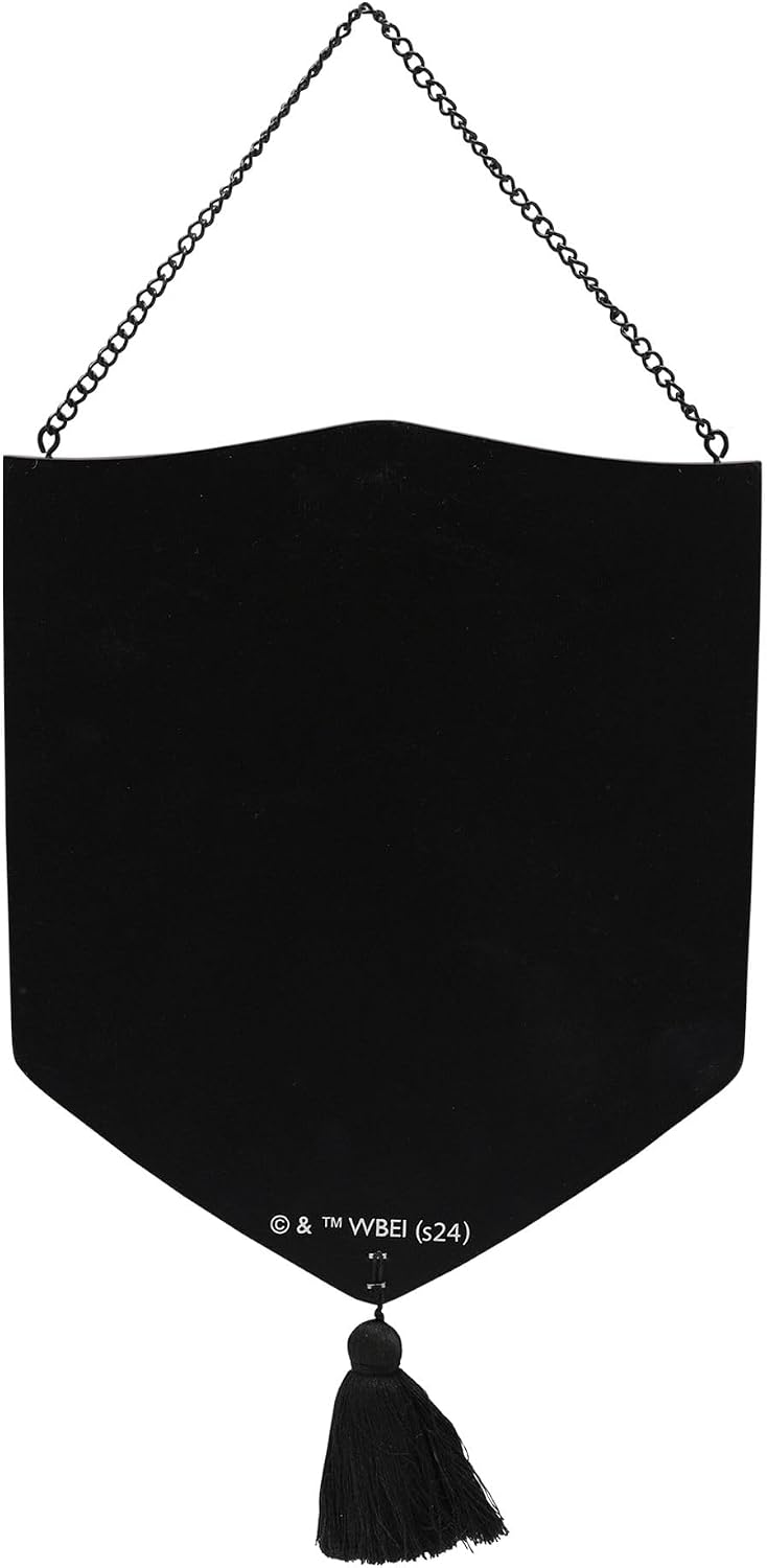 A black velvet banner with a chain hanger and tassel, featuring the text '© & TM WERKE (824)' near the bottom.